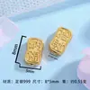 Plata Pura 999 Chapada en Oro Mantra de Seis Palabras Cuentas de la Fortuna Cuentas Barril Cuentas Espaciadoras Collar Pulsera Bisutería Hecha a Mano Accesorios para Joyería DIY