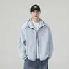 Chaqueta 26 Primavera/Otoño Cuello Alto Retro Americano Casual Versátil Ropa de Trabajo Juventud Abrigo para Hombre Marca de Moda Holgado