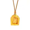 Tienda de Oro Puzuo Mismo Estilo Arena Dorada Accesorios DIY Estatua de Buda Dios de la Riqueza Amarillo Colgante Collar Caja Gawu Colgante Estilo Étnico para Mujeres