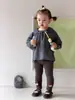 Novedades Otoño 2026 para Niños Ropa de Otoño para Bebé Estilo Coreano Conjunto de Blusa de Muñeca Floral y Leggings para Niñas