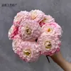 Dragão de 9 Cabeças Carpa Flor Artificial Material para Flores de Casamento Arranjo de Flores Rosa Koi Peônia Decoração de Sala de Estar Interna Decoração de Casa