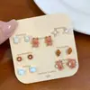 Set de Aretes de Fiesta de Pan de Capibara de Una Semana para Mujer, Aguja de Plata, Divertidos y Lindos, Aretes de Caricatura Dulces para Niñas