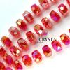 Cuentas de cristal de 10 mm para rueda con agujero pasante, accesorios de joyería hechos a mano, DIY, aretes, collar, pasador para el cabello, diadema, Navidad