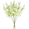 Flores artificiais transfronteiriças 6 gladíolos decoração de casamento em estoque vendas arranjo de flores decoração de casa adereços de fotografia atacado