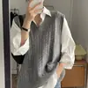 Em estoque outono e inverno Novo colete de tricô com torção para usar por cima estilo coreano solto emagrecedor estilo ocidental versátil top estilo coreano