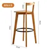 Mesa de Bar Madera Maciza Mesa Alta Barra Casera Mesa Redonda Combinación de Barra Creativa Simple Mesa de Barra Larga de Pared
