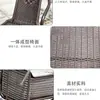 Mesa Pequeña y Sillas para Balcón, Mesa Plegable Trendy para Patio Exterior y Sillas, Juego de Sillas de Mimbre Sintético con Sombrilla para Uso Exterior en Tienda de Té de Leche