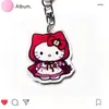 Chaveiro Pingente Acrílico Transparente de Camada Dupla Hello Kitty Jogo do Feijão Vermelho Mercadoria Presente para Mochila Acrílico
