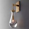 Lámpara de Pared para Sala de Estar de Vidrio con Forma de Gota de Agua Decorativa Simple Estilo Americano Luz Moderna de Lujo para Dormitorio Lámpara Artística para Estudio Hotelero Averway