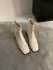 Botines retro de estilo coreano para mujer, de ante, puntera cuadrada, versátiles, con tacón grueso, perfectos para otoño e invierno