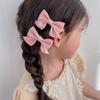 Un Par de Pinzas para el Cabello con Lazo Estilo Coreano Pinza Lateral Accesorios para el Cabello de Niña Pinza para Cabello Corto de Bebé Tocado Infantil
