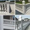 Accesorios Columna Romana Modelo Nuevo Molde Molde de Valla Columna Pasamanos Balcón Barandilla de Villa Estilo Europeo Mármol Blanco