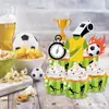 Wb058 Aro Deportivo de Fútbol Decoración de Postre Inserto para Pastel Mesa de Postres 20 Juegos para Hornear