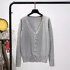 Suéter de estoque de longo prazo feminino primavera e outono fino feminino fino casaco cardigã de manga comprida suéter curto feminino externo