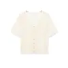 Chamarra Suéter de Punto Casual Elegante de Manga Corta para Mujer Moda 2026 Estilo Europeo y Americano Transfronterizo 3519009