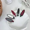 Nuevo Pasador para el Cabello Estilo Coreano de Lunares, Pasador Dulce y Lindo para Niñas, Pinza para Flequillo Rojo Angora, Accesorio para el Cabello para Estudiantes y Niños