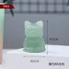 Piedra Cruda de Cristal Natural Gato de la Suerte Tallas Mineral de Cristal Adornos Creativos para Escritorio de Oficina Muñeco de Dibujos Animados Gatito