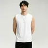 Camiseta Interior Sin Mangas Antibacteriana de Algodón de Seda 7A para Hombre, Camiseta de Tirantes Deportiva, Camiseta Sin Mangas de Seda Helada de Secado Rápido con Sensación Fresca, Camiseta Interior de Fitness de Color Sólido