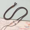 Cordão pendente bicolor tecido à mão nó plano champanhe contas de ábaco cordão de colar pingente de jade jade cordão dourado atacado