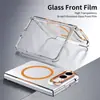 Adequado para Capa Transparente Magnética com Película Integrada para Celular Dobrável Apple Duo, Novo Modelo iPhone Dobrável Anti-Queda Fábrica