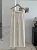 KEKEZOON Calça Casual Wide Leg de Bolinhas Feminina Estilo Coreano Outono Retro Cintura Alta Perna Reta Emagrecedora Longa 9388