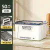 Caixa de Armazenamento Caixa de Armazenamento de Grande Capacidade Doméstico Lanche Brinquedo Roupas Organizador Caixa Dormitório com Tampa Alça Caixa de Plástico