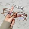 Armações de Óculos Olho de Gato Retrô de Moda de Alta Qualidade para Estilo de Rua, Lentes Lisas da Moda, Lentes Sem Grau, Bloqueio de Luz Azul