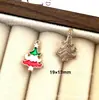 142 Colgantes de Navidad Colgantes de Aleación con Gota de Aceite Accesorios para Joyería DIY Colgante de Papá Noel Muñeco de Nieve Campana