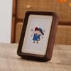 Marco de fotos de madera maciza de nogal negro con mortaja y espiga, de 3 pulgadas, para decoración de fotos de identificación infantil, de 4 pulgadas, creativo, mini decoración de mesa.