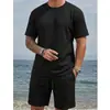 Verão 2026 Transfronteiriço Amazon Conjunto Esportivo 3D Masculino Camiseta de Manga Curta + Shorts Conjunto de Duas Peças Casual para Esportes