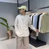 Camisa Masculina Outono Moda Minimalista Cor Sólida Versátil Manga Longa Masculina Corte Relaxado Estilo Old Money Camisa para Sobrepor Gola Alta
