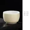 Dehua Porcelana Blanca Sancai Tazón con Tapa Taza de Té Tetera Individual Cerámica Pared Delgada Tazón de Té Kung Fu No Caliente Mano Grasa Jade