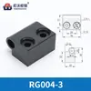 Pieza de Fijación de Barra de Bloqueo Rg001-1-2-3-4-5-6 Plástico Nylon Negro Accesorio de Barra de Conexión para Caja de Distribución Rittal