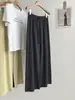 Pantalones frescos y fluidos para caminar~Pantalones de cintura alta de pierna ancha con sensación de hielo para mujer, delgados de verano, holgados, adelgazantes, versátiles, casuales