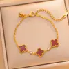 Pulsera Colgante de Acero Inoxidable para Comercio Exterior Transfronterizo, No se Desvanece, Lujo Ligero, Sensación de Alta Gama, Pulsera de Acero de Titanio Apilable, Joyería para Mujer