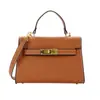 Bolsa de Ombro Nova Tendência 2025, Pequena Bolsa de Mão Quadrada, Bolsa Kelly Fashion, Bolsa de Ombro Transversal Elegante de Alta Qualidade