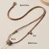 Cordão para Colar DIY Pingente Feito à Mão Cordão de Couro Pingente de Jade Cordão para Pendurar no Pescoço Acessório de Joia de Jade Ajustável para Homens