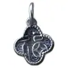 Colgante de Plata de Ley S925 de Trébol de Cuatro Hojas con Colgante de Carácter de Bendición Pulsera de Perlas de Cristal Colgante Accesorios para Pulseras Trenzadas DIY