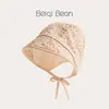 Sombrero de Sol con Cordones Florales para Bebé Niña, Estilo Delgado de Primavera y Otoño, Lindo Sombrero de Protección Solar para Bebé, Sombrero Lindo de Estilo de Corte para Bebé Pequeño para el Verano