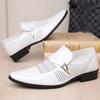 Zapatos de Hombre de Talla Grande Transfronterizos Verano Zapatos de Cuero de Agujero Pequeño Zapatos de Hombre Juveniles Británicos de Punta Moda Tendencia Zapatos de Vestir para Hombre