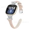 Adecuado para Smartwatch Fitbit Versa4 con Corona y Correa de Cuero Versa3 en Forma de T Incrustada de Diamantes
