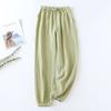 Leggings Largas de Gaze de Algodão Femininas para Primavera e Verão Calças Casuais Novas Calças Modeladoras de Algodão Puro Femininas Pijamas para Casa