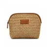Bolsa de Palha Tecida para Férias na Praia, Bolsa de Armazenamento de Cosméticos de Grande Capacidade, Bolsa de Armazenamento para Itens Diversos e Troco