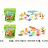 Juguete Animal de Plástico Blando para Niños Huevo de Dinosaurio Sólido Set de Modelos de Animales Casa de Juego Paraíso de Dinosaurios Educativo Familiar