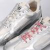 Cadarços Redondos Coloridos com Fios Metálicos Dourados e Prateados, Adequados para Tênis Brancos, Sapatos Esportivos e Sapatos Forrest Gump, Um Par