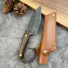 Faca Mongol para Comer Carne, Faca de Cintura Pequena para Cortar Carne à Mão, Autodefesa ao Ar Livre, Descascar Frutas, Remover Pele de Ovelha, Faca para Cortar Ossos, Faca Pequena Forjada, Afiada