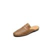Se Pueden Devolver Tallas Grandes y Pequeñas, Mocasines Transpirables de Primera Capa Cortados en Piel de Vaca 2025 Verano Planos Puntera de Cuero Genuino Zapatillas de Exterior para Mujer