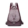 Mochila Feminina Dupla Uso Transfronteiriça 2026, Mochila Pequena Estilosa, Bolsa Transversal Tendência Estilo Coreano em Couro Macio, Bolsa de Peito de Viagem Multiuso