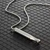 Colgante de Silbato de Acero Inoxidable Más Vendido Respiración Consciente Descompresión Ansiedad Yoga Personalizado Titanio Acero Colgante de Meditación Collar de Estudiante