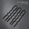 Herramienta para peinar moños despeinados, Pinza para el cabello en forma de U para sujetar el cabello, Pasador de cabello invisible para la parte posterior de la cabeza, Peine para el cabello que no daña